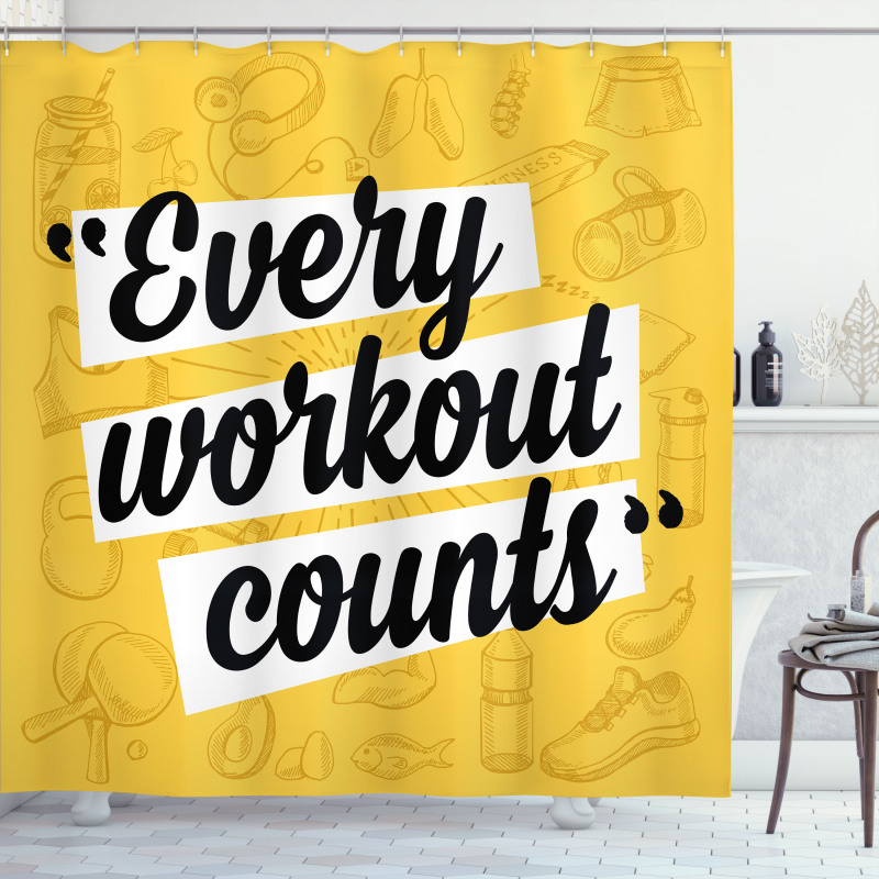 Every Workout Counts Shower Curtain