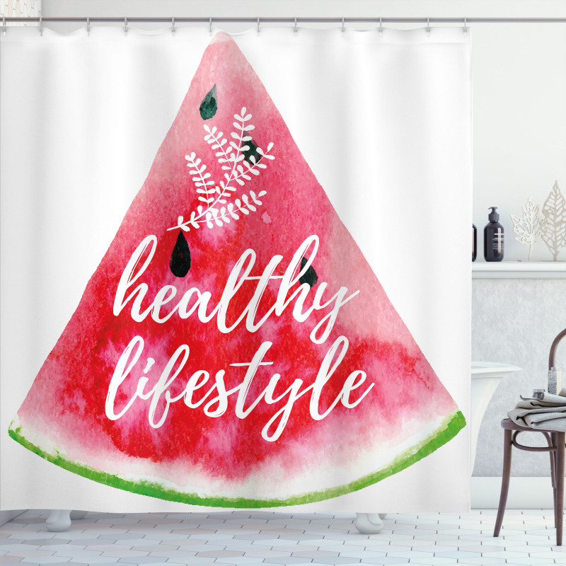 Healthy Lifestyle Vivid Shower Curtain