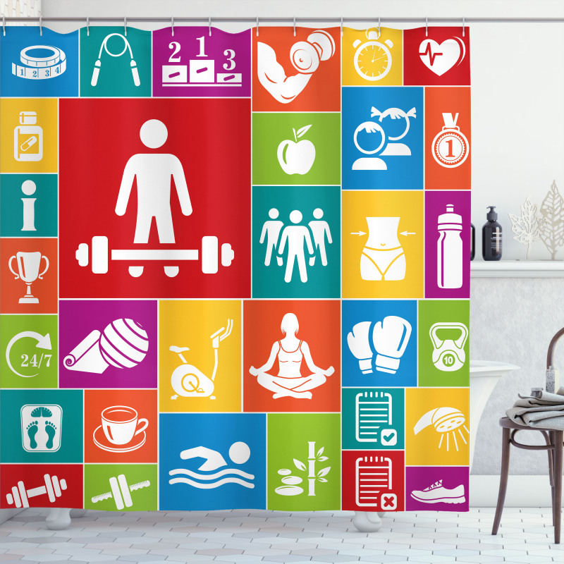 Colorful Health Shower Curtain