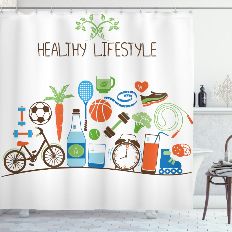 Healthcare Wellness Shower Curtain