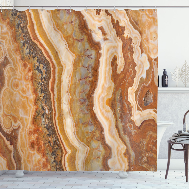 Watercolor Mineral Form Shower Curtain