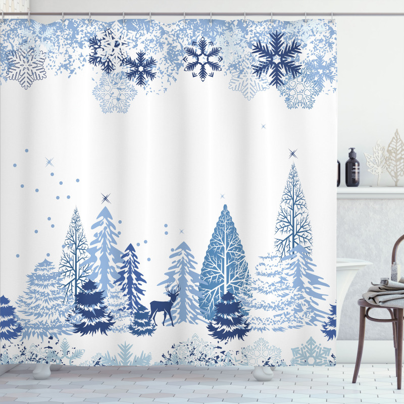 Winter Forest Shower Curtain