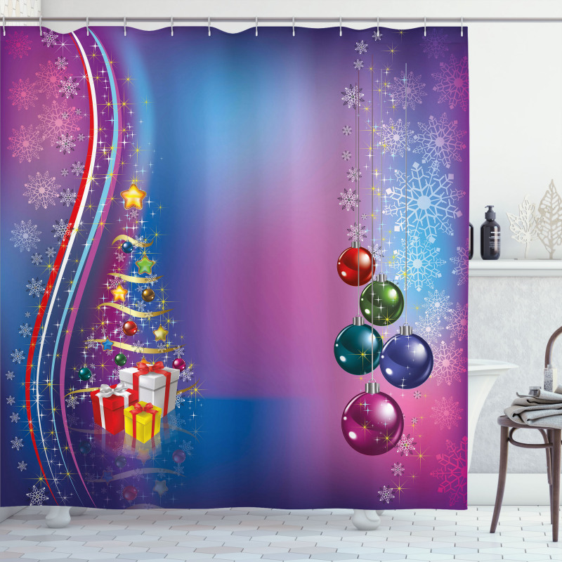 Party Celebration Box Shower Curtain