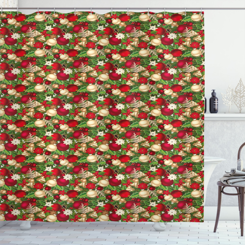 Tree Branches Bells Shower Curtain