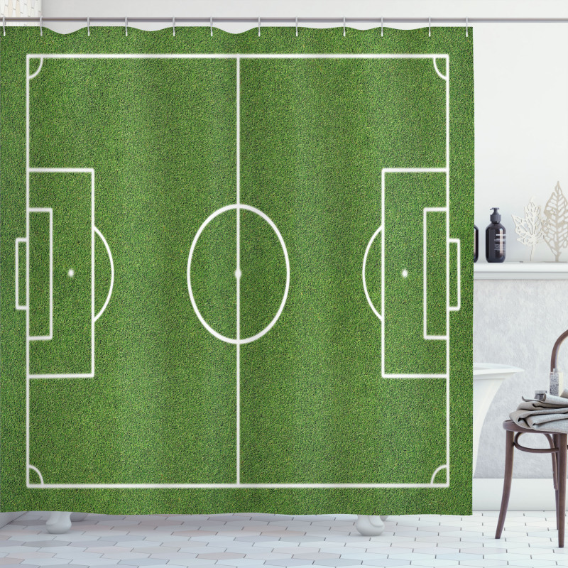 Soccer Stadium Field Shower Curtain