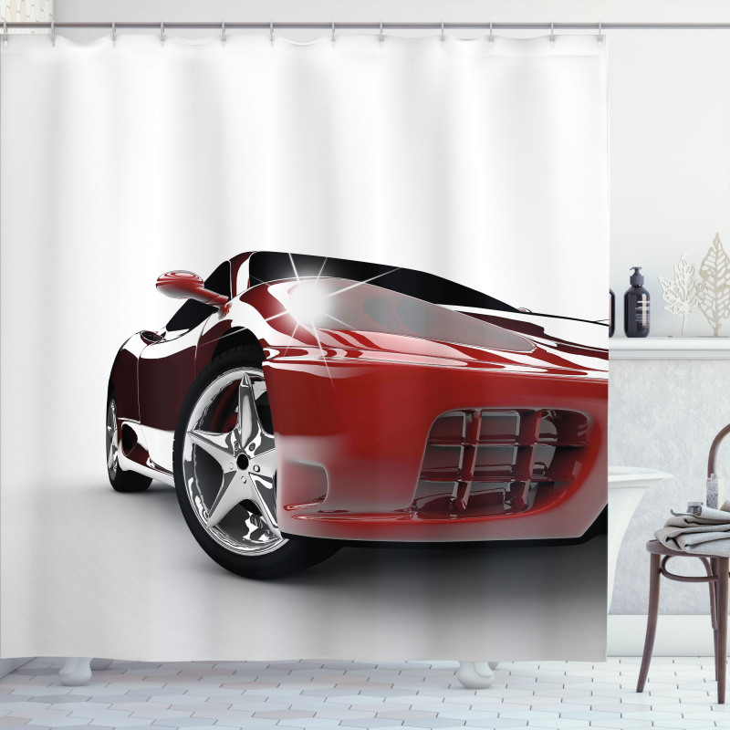 Modern Automobile Car Shower Curtain