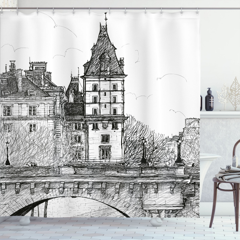 View from Pont Neuf Shower Curtain