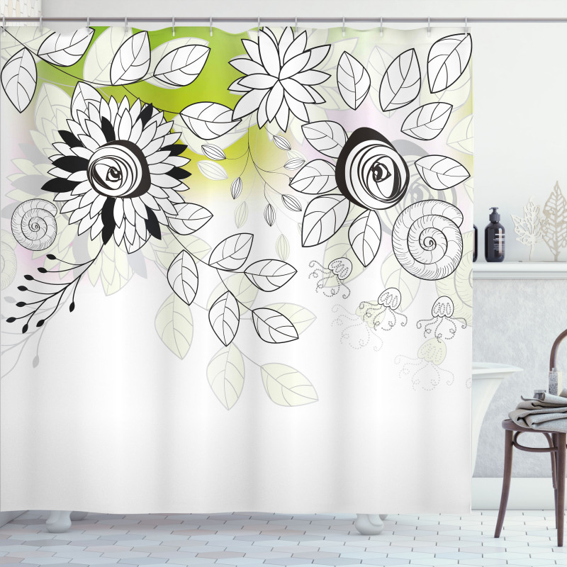 Wild Field Plants Shower Curtain