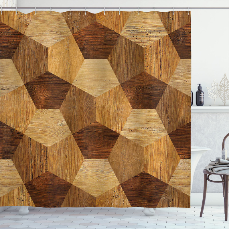 Wooden Rustic Pattern Shower Curtain