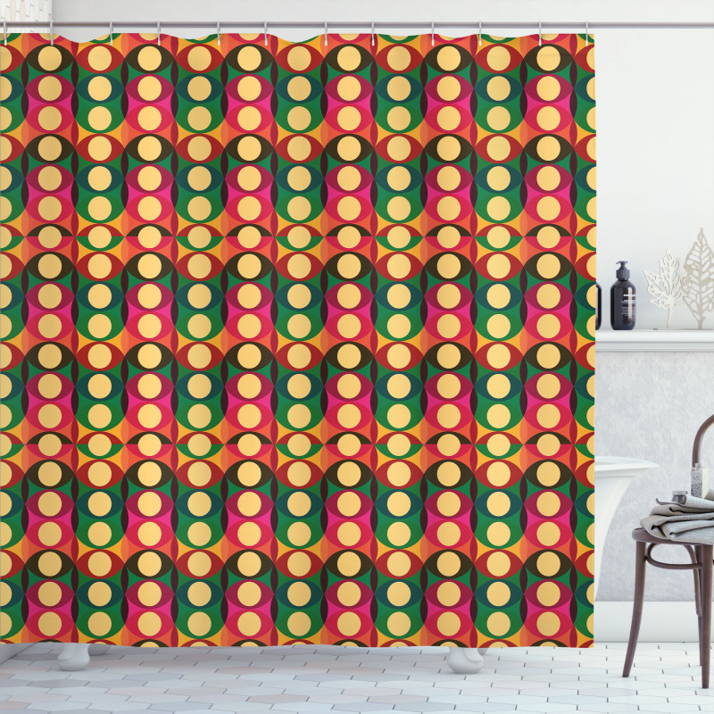 Pop Art Geometric Pastel Shower Curtain