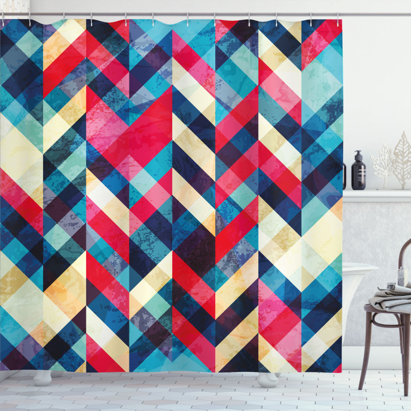 Downward Parallel Lines Shower Curtain