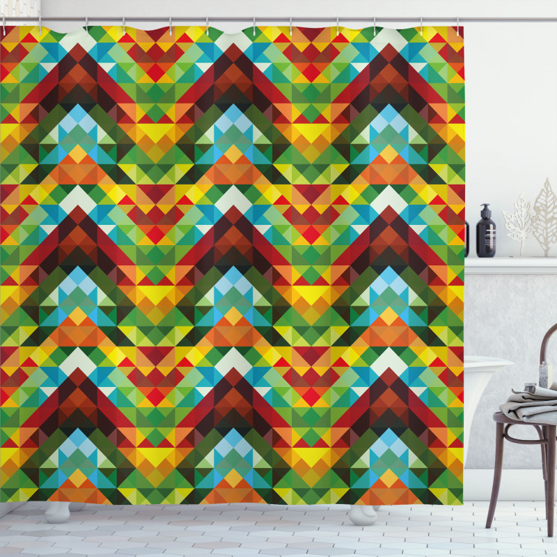 Abstract Optic Pattern Shower Curtain