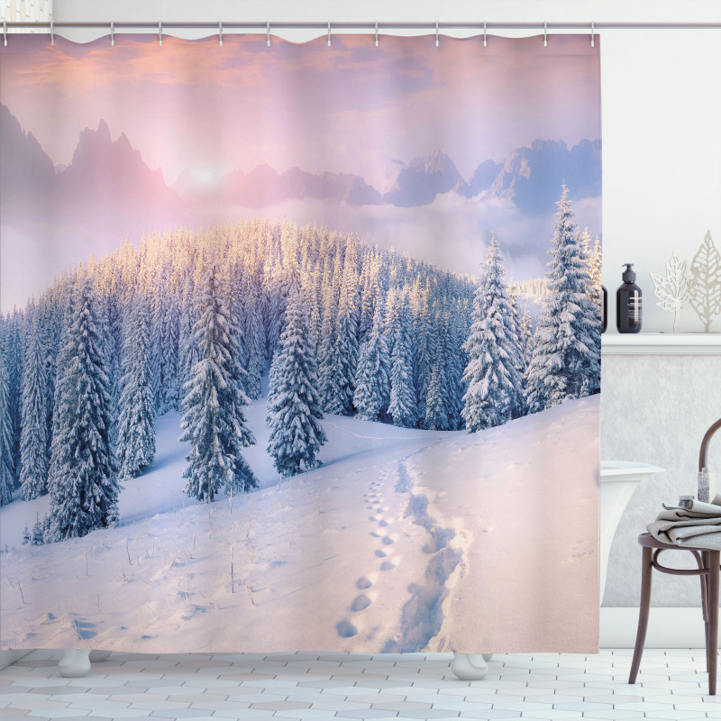 Idyllic Winter Morning Shower Curtain