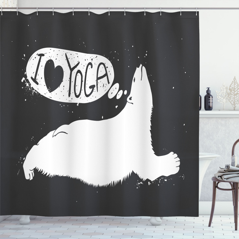 Polar Bear Grunge Shower Curtain