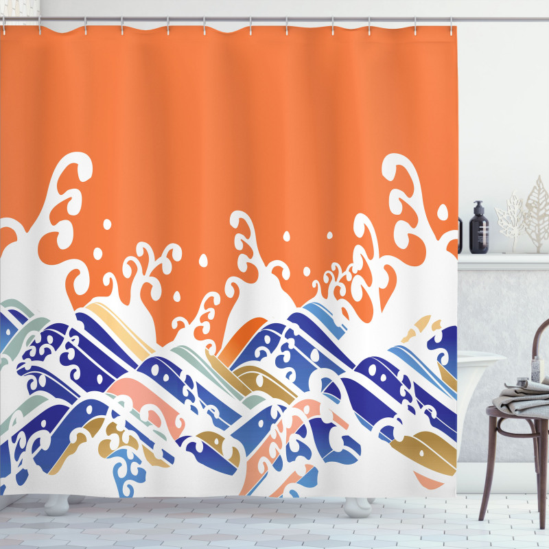 Vibrant Spindrift Shower Curtain