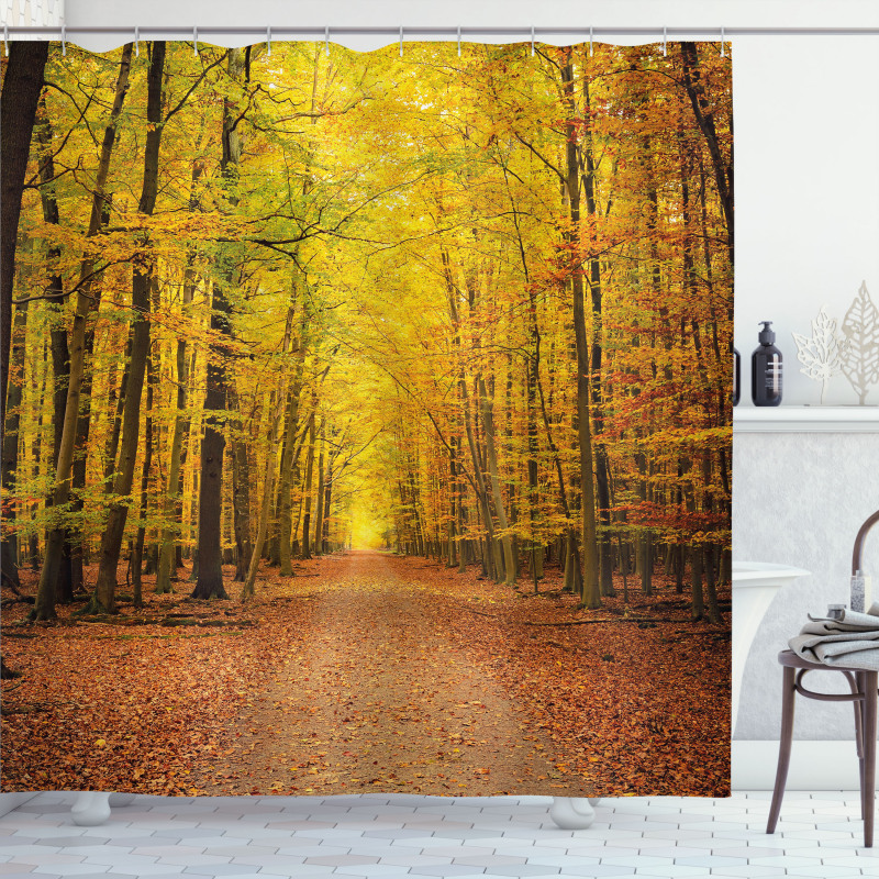 Seasonal Scenic Park Shower Curtain