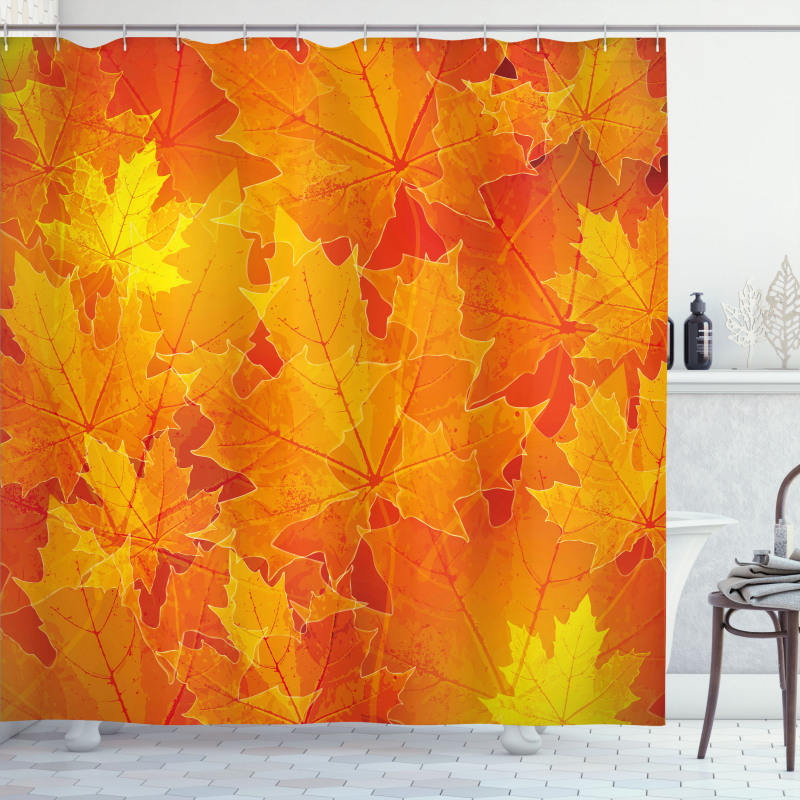 Maple Botany Foliage Leaf Shower Curtain