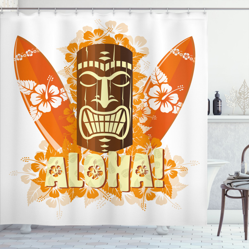 Hibiscus Flora Shower Curtain