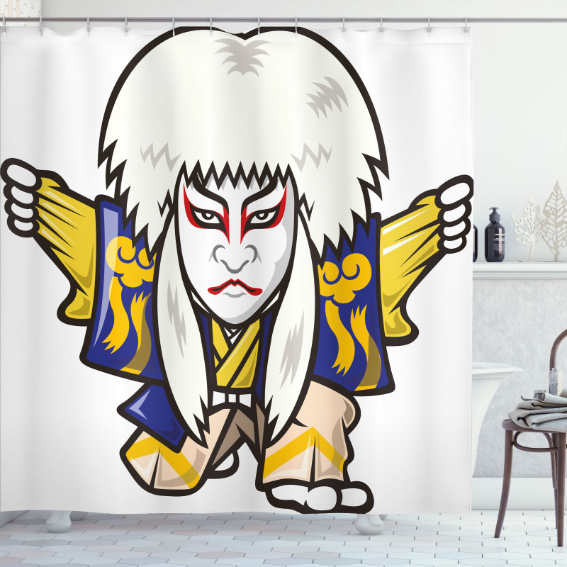 Artist in Kimono Shower Curtain