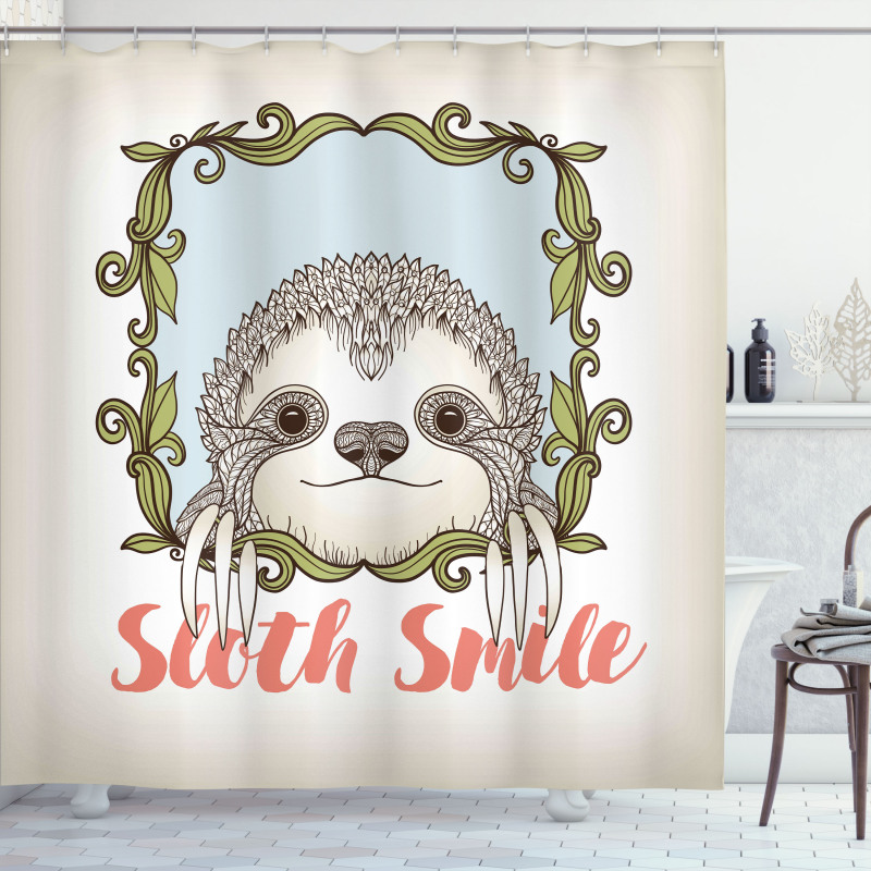 Animal Floral Frame Shower Curtain