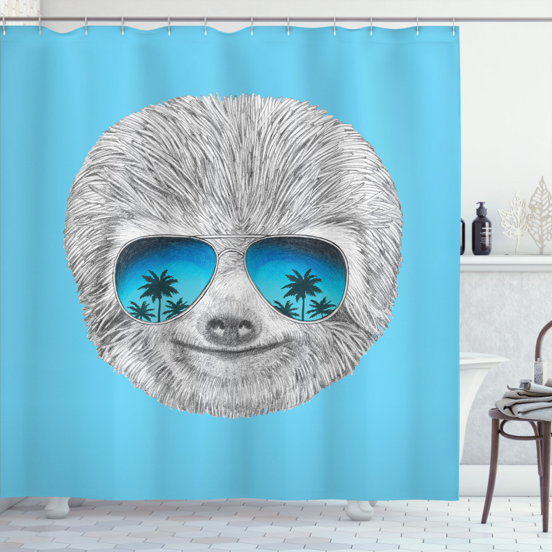 Hawaiian Beach Hipster Shower Curtain