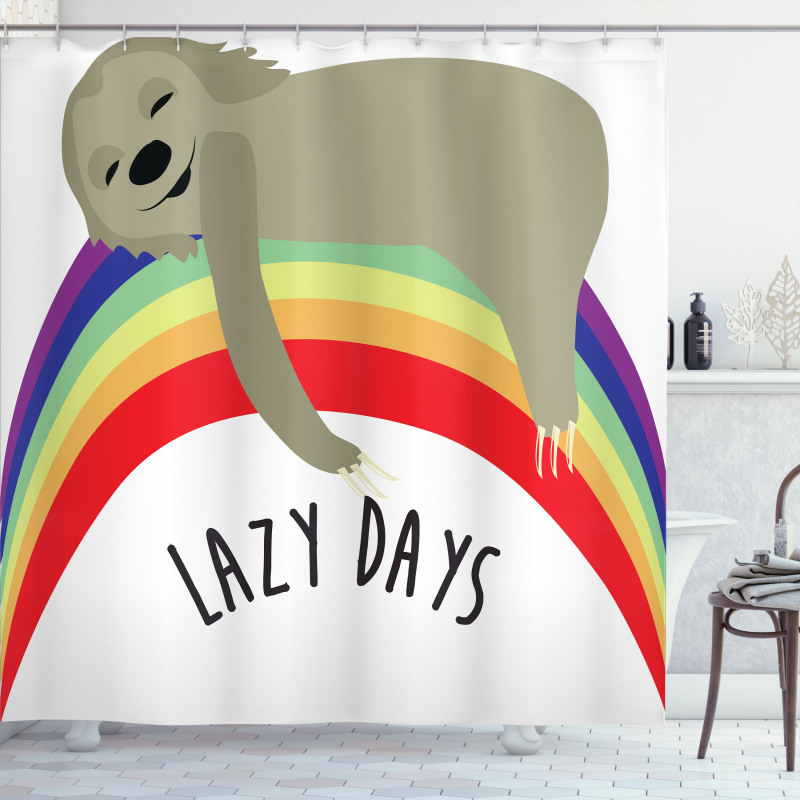 Lazy Days Carefree Sloth Shower Curtain