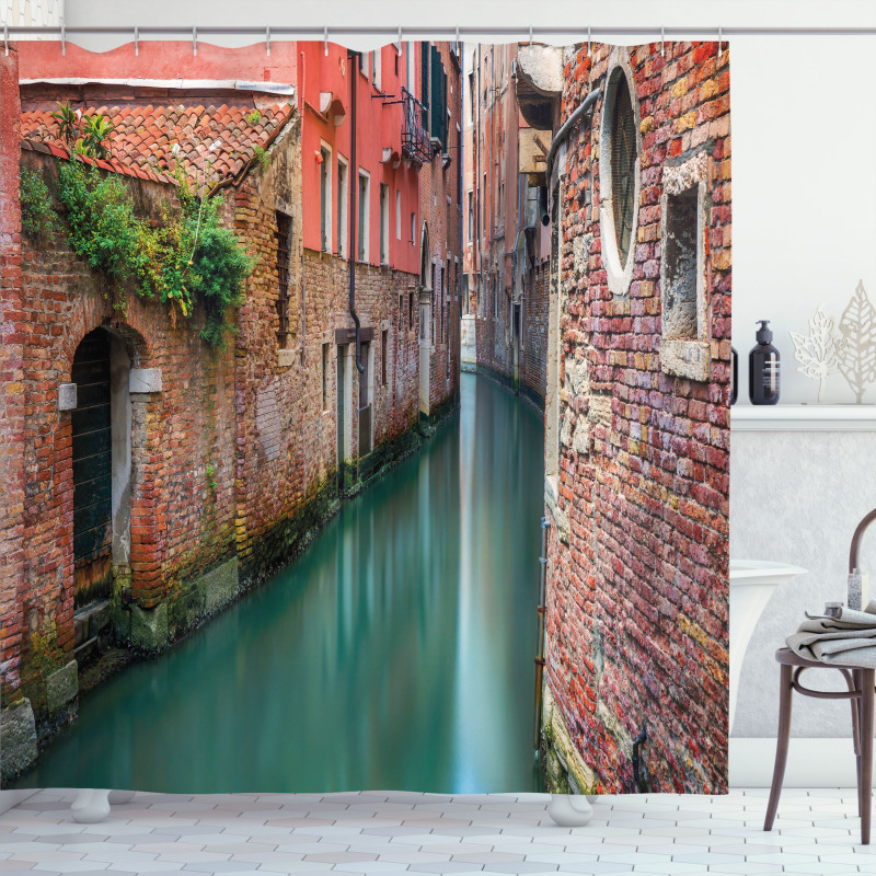 Scenic Canal Buildings Shower Curtain
