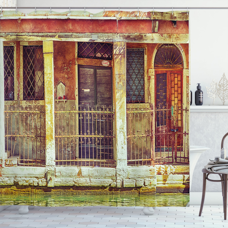 Aged Italian Building Shower Curtain