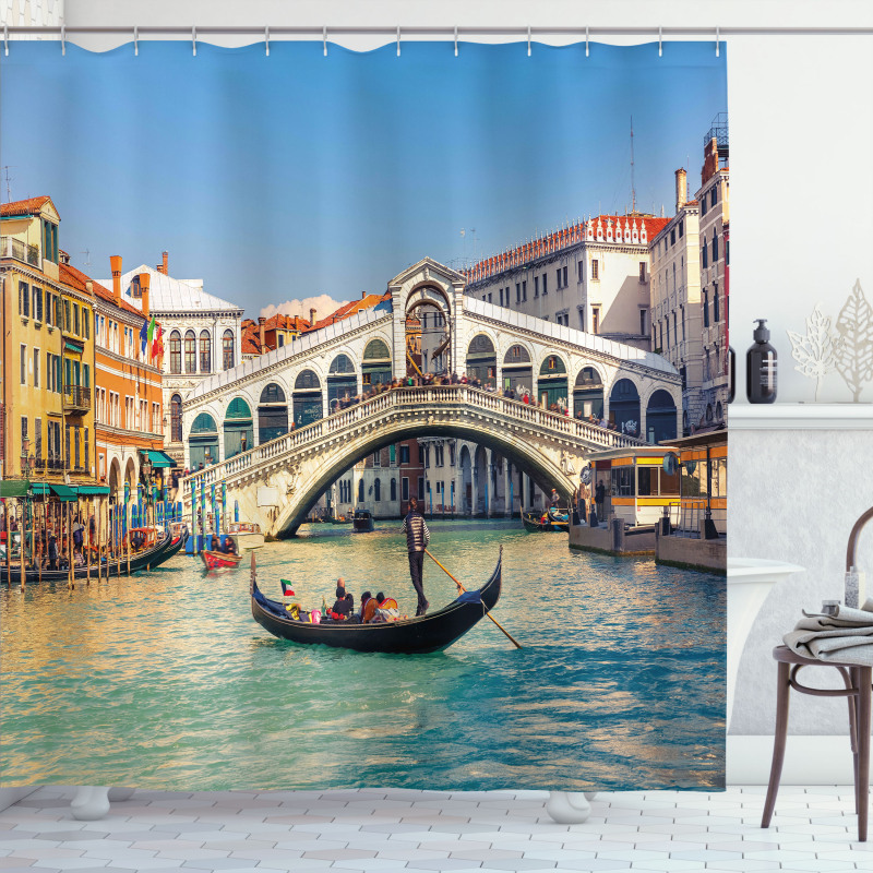 Sunny Day in City Travel Shower Curtain