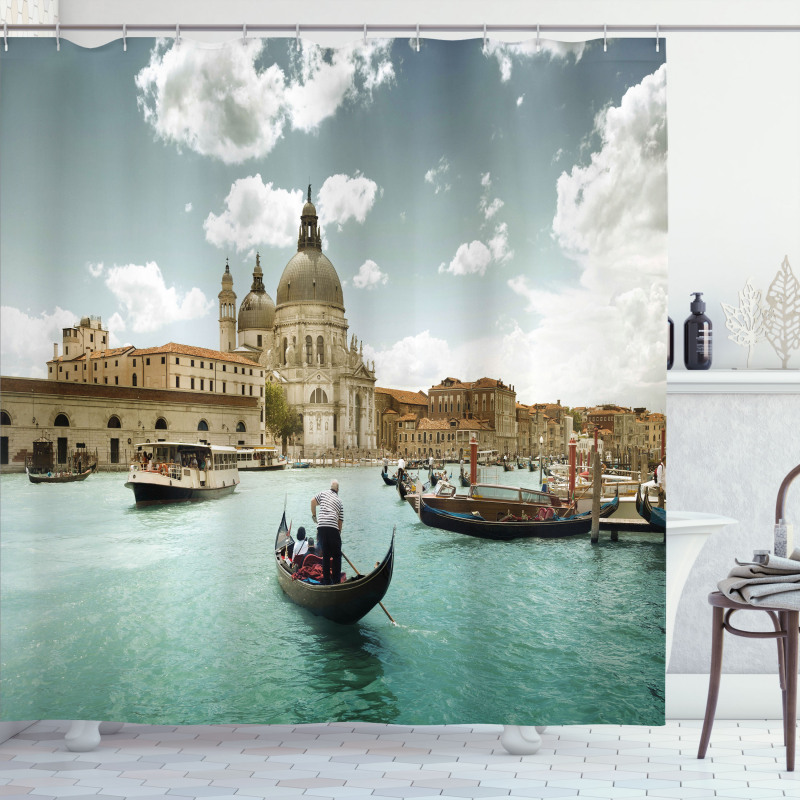 Grand Canal in Aerial View Shower Curtain
