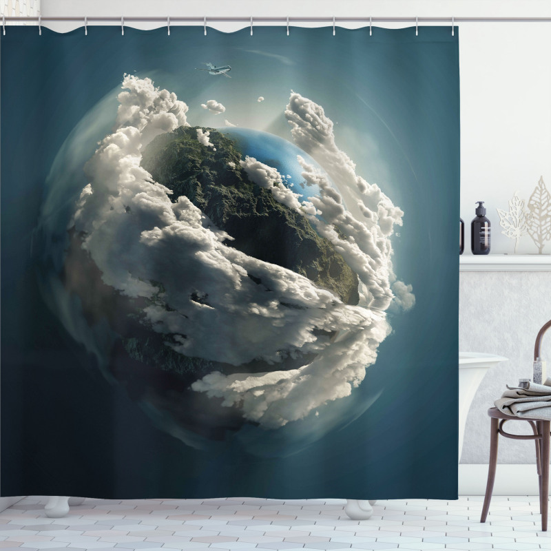 Planet Majestic Clouds Shower Curtain