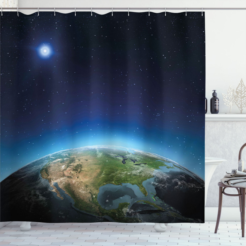 North America Galaxy View Shower Curtain