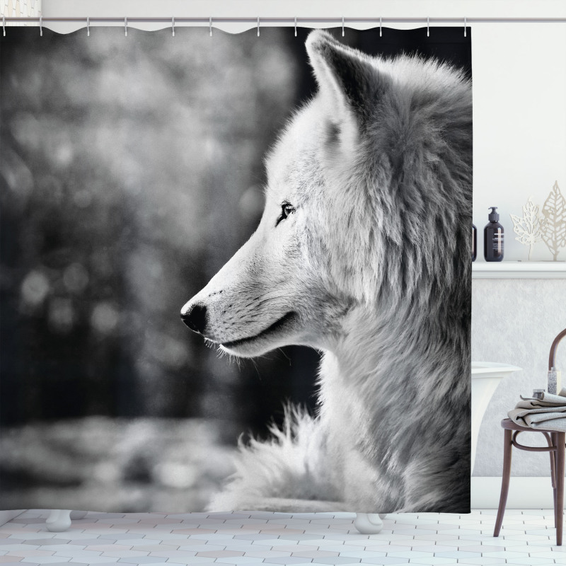 Wolf Portrait Shower Curtain