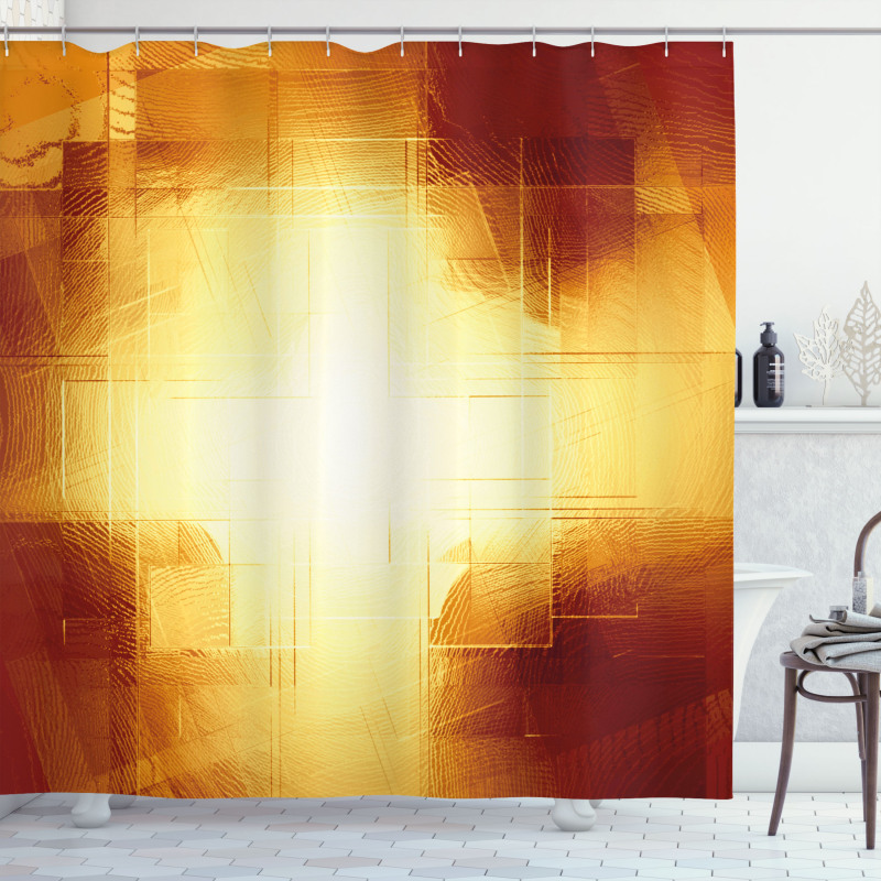 Modern Grid Design Shower Curtain