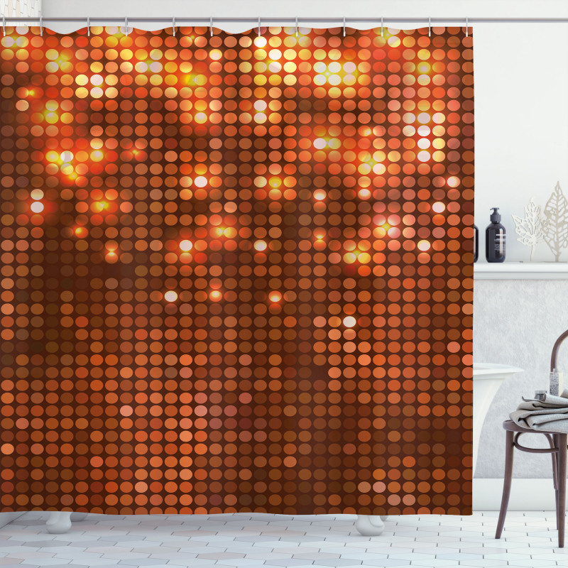 Vivid Dots Mosaic Shower Curtain