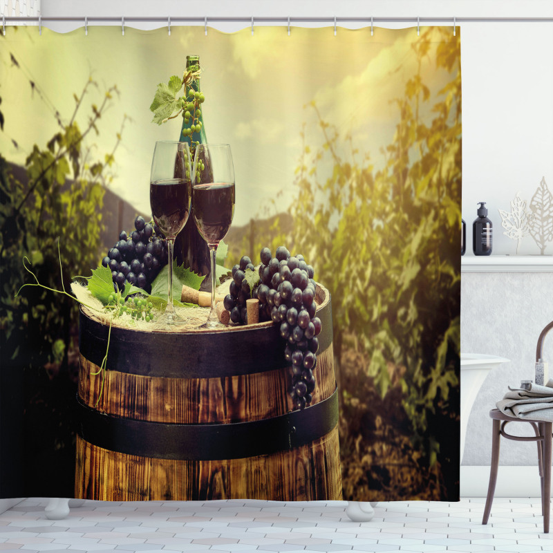 Scenic Tuscany Vineyard Shower Curtain