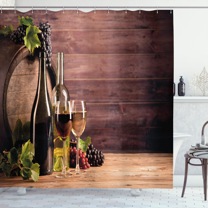 Rustic Viticulture Concept Shower Curtain