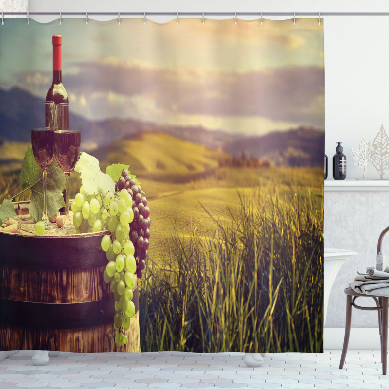 Italy Tuscany Vineyard Shower Curtain