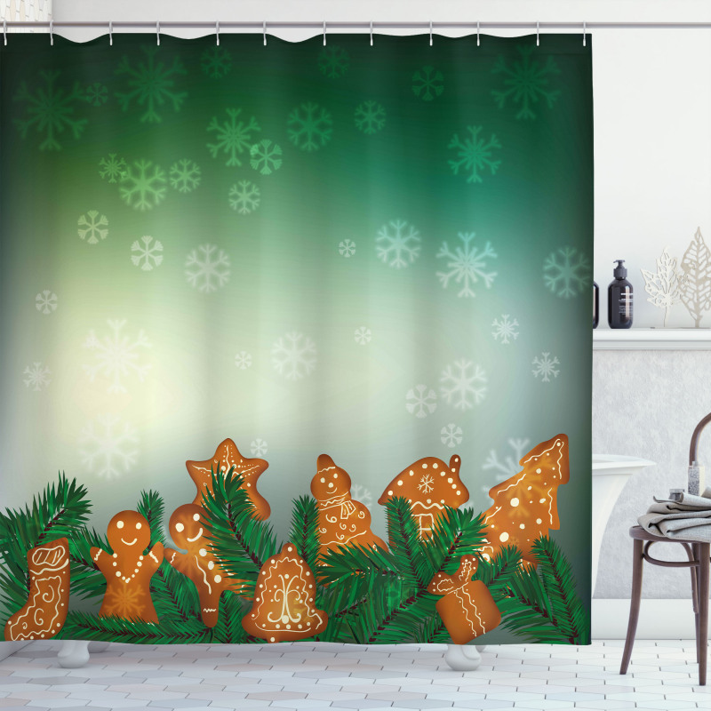 Xmas Cookies Shower Curtain