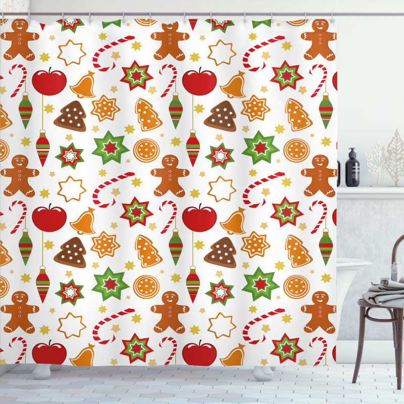Christmas Graphic Shower Curtain