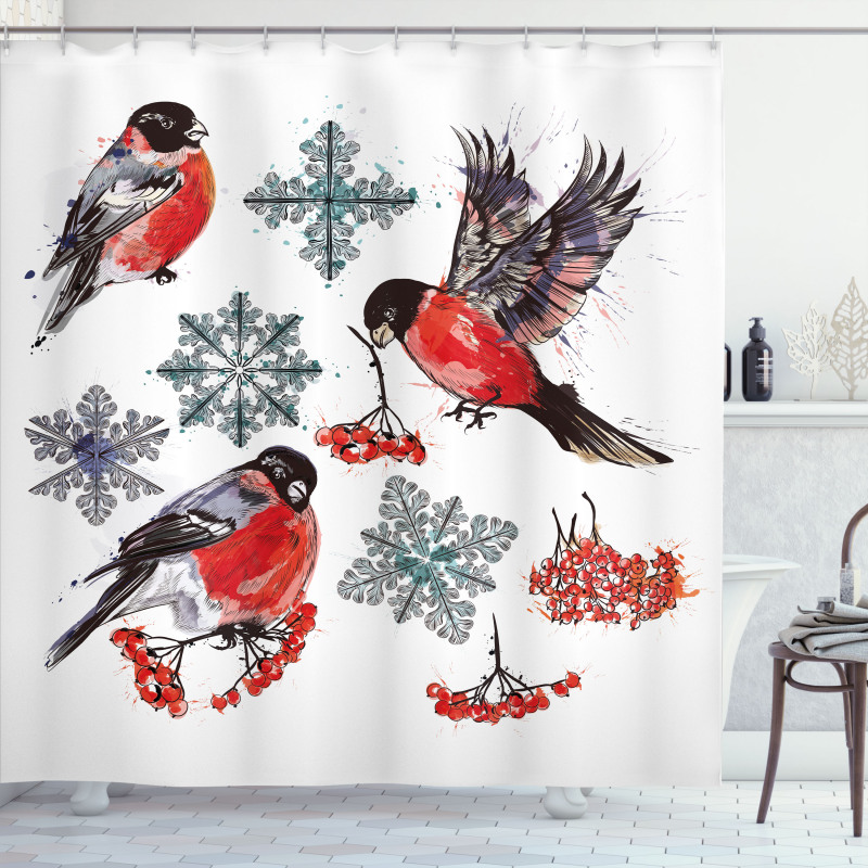 Christmas Composition Art Shower Curtain