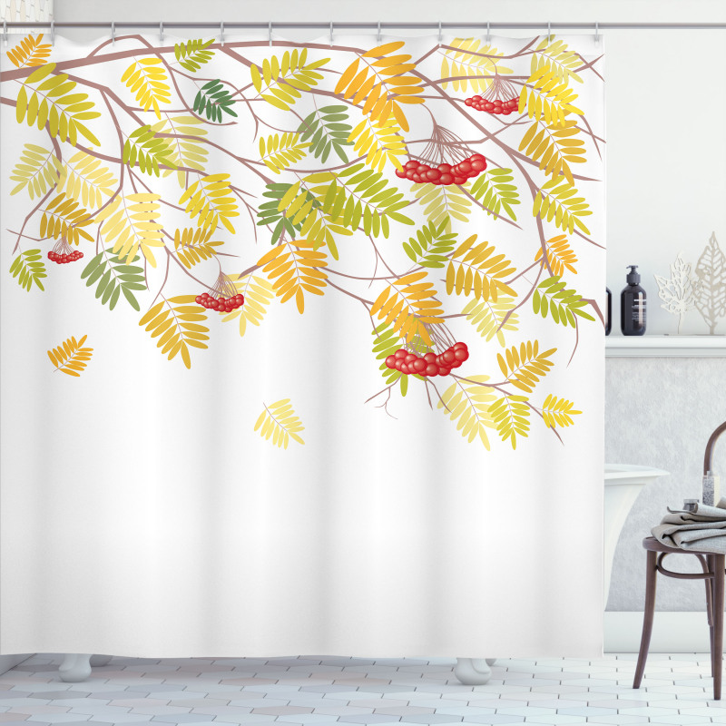 Colorful Vivid Fall Tree Shower Curtain
