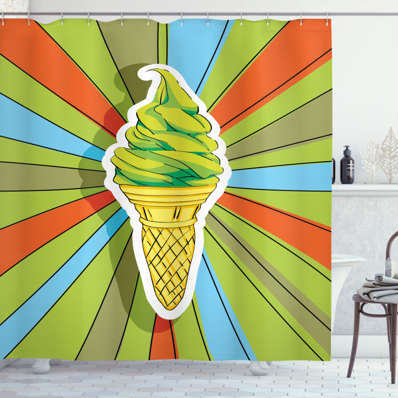 Ice Cream on a Cone Shower Curtain