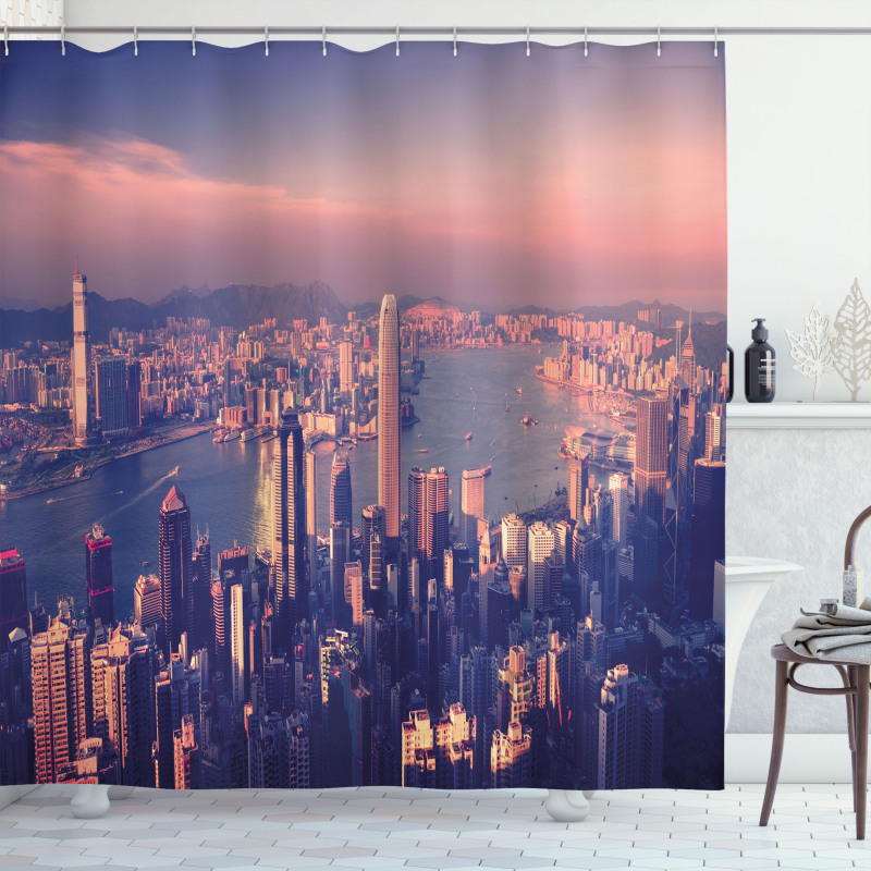 Dreamy Hong Kong Scenery Shower Curtain