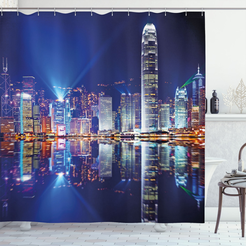 Hong Kong Island Modern Shower Curtain
