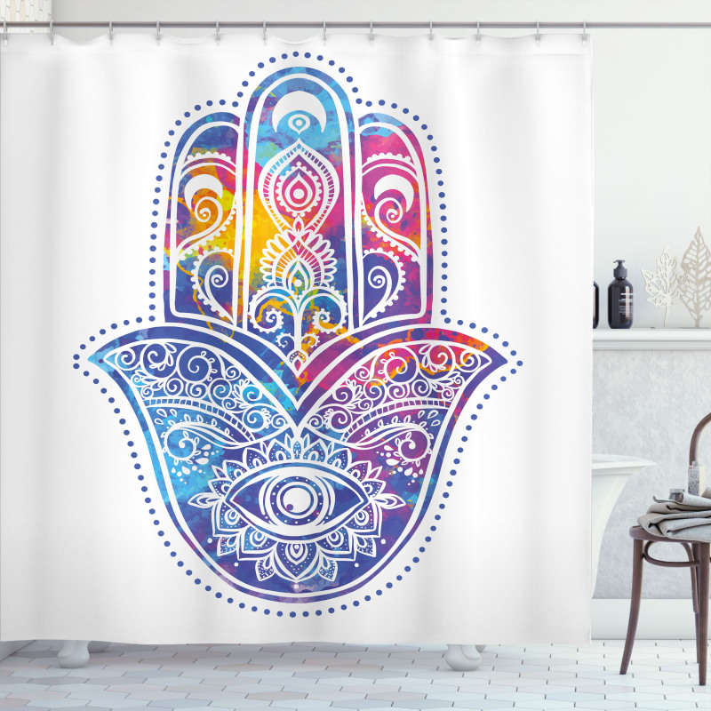 Vibrant Protective Eye Shower Curtain