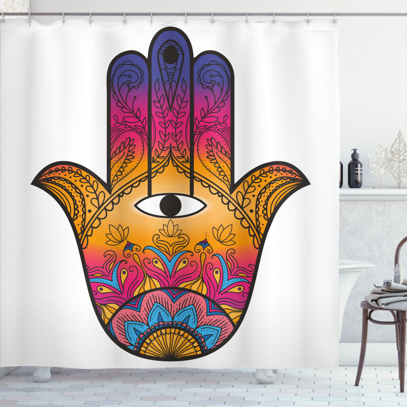 Mystical Colorful Lotus Shower Curtain
