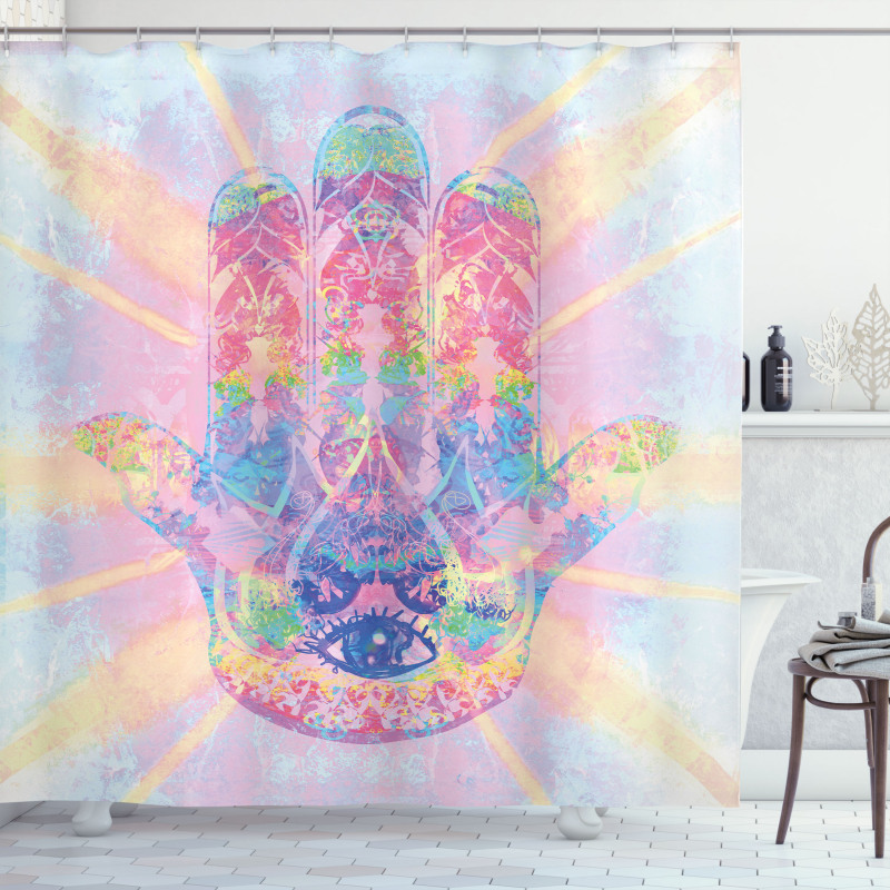 Energy Flow Aura Yoga Shower Curtain