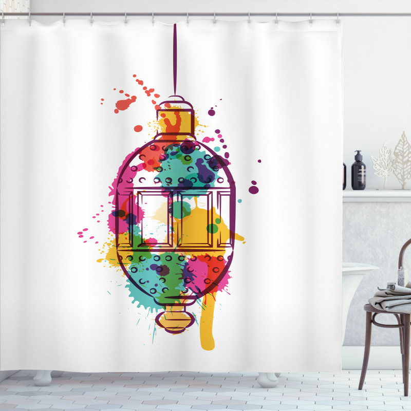 Color Splashes Shower Curtain