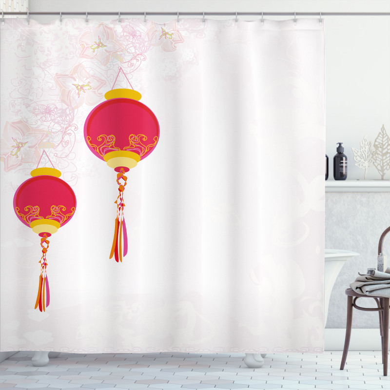 China New Year Shower Curtain